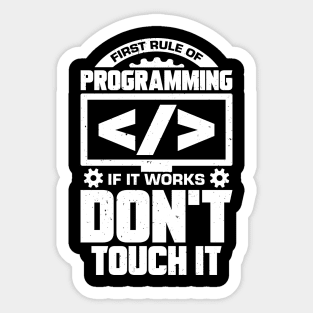 Funny Programming Coding Programmer Coder Gift Sticker